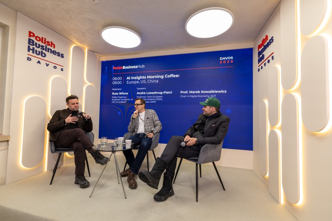 Moderating at Davos